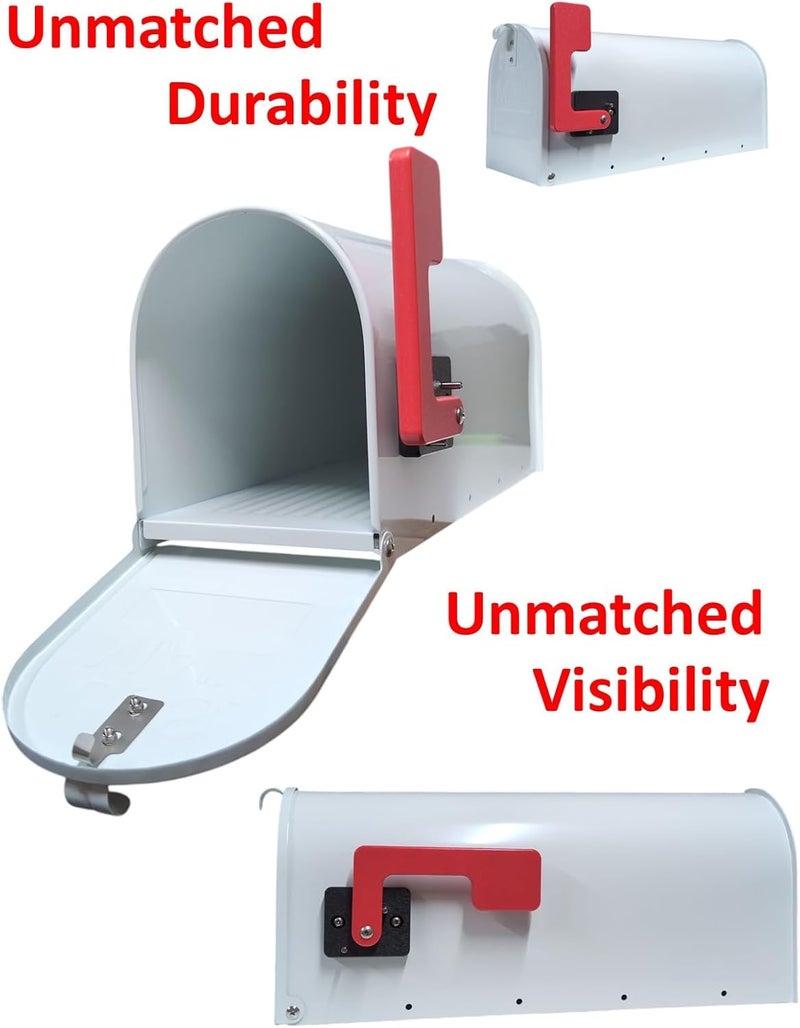 Cauff Mailbox Flag Replacement Kit, Heavy Duty Poly with Stainless Steel Mounting Hardware (Screw & Bolt Mount) - Image 4